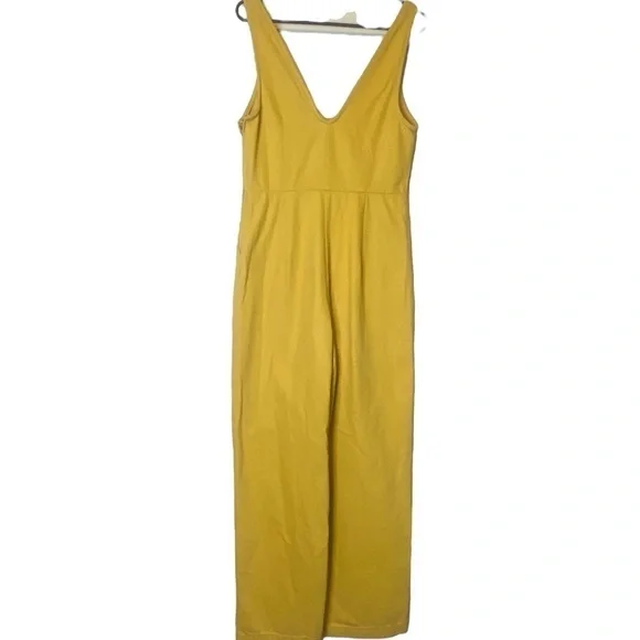 Urban Outfitters Yellow Denim Overalls Jumpsuit Women’s Size M - Picture 2 of 14